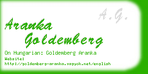aranka goldemberg business card